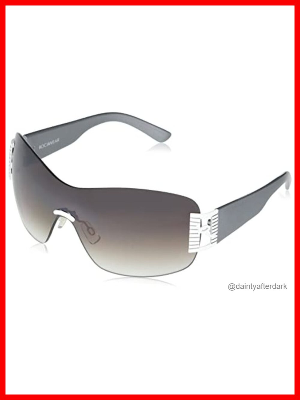 Rocawear Sunglasses for Women 100% UV Protection Frameless Shield Rectangular